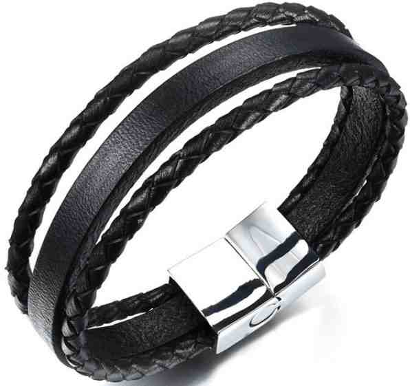 Troli Náramek ze tří kožených pásků Leather + 2 měsíce na vrácení zboží