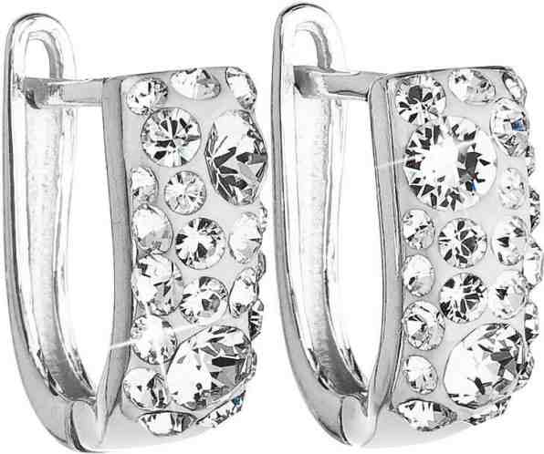 Evolution Group Stříbrné náušnice s krystaly Swarovski 31123.1 krystal + 2 měsíce na vrácení zboží