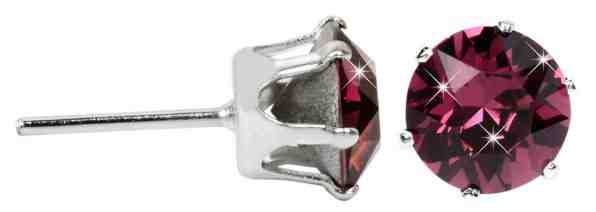 Troli Náušnice pecky French Chaton Amethyst + 2 měsíce na vrácení zboží