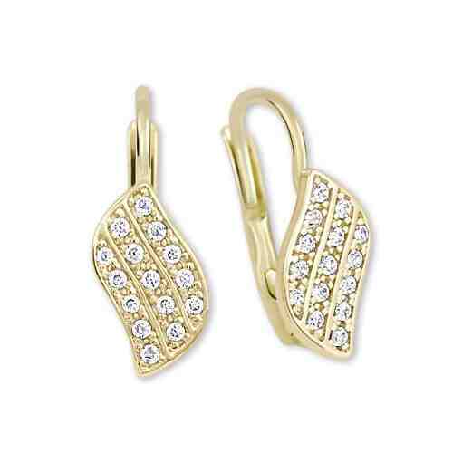 Brilio Zářivé náušnice ze žlutého zlata s krystaly 239 001 00648 + 2 měsíce na vrácení zboží