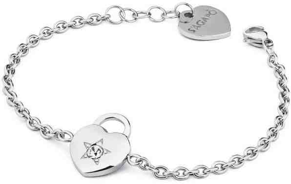 S`Agapõ Náramek se srdíčkovým zámkem Estrella SRE18 + 2 měsíce na vrácení zboží