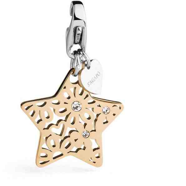 S`Agapõ Romantický přívěsek Happy Pozlacená hvězda SHA157 + 2 měsíce na vrácení zboží