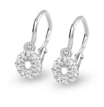 Brilio Dětské náušnice z bílého zlata 239 001 00516 07 čiré + 2 měsíce na vrácení zboží