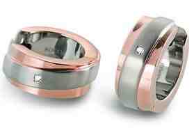 Boccia Titanium Pozlacené titanové náušnice s brilianty 0560-08 + 2 měsíce na vrácení zboží