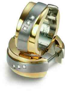 Boccia Titanium Pozlacené titanové náušnice s brilianty 0560-04 + 2 měsíce na vrácení zboží