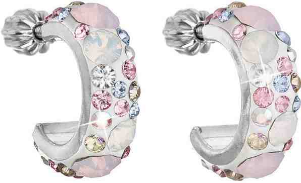 Evolution Group Stylové náušnice s krystaly Magic Rose 31118.3 + 2 měsíce na vrácení zboží