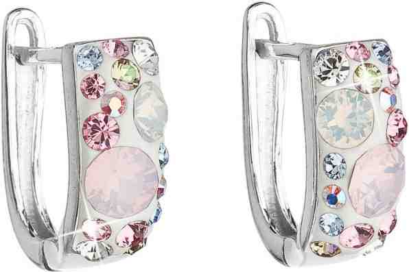 Evolution Group Stylové náušnice s krystaly Magic Rose 31123.3 + 2 měsíce na vrácení zboží