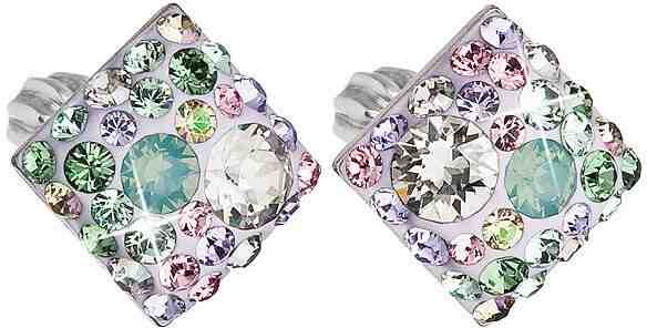 Evolution Group Něžné čtvercové náušnice s krystaly Sakura 31169.3 + 2 měsíce na vrácení zboží