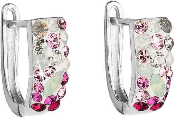 Evolution Group Stylové náušnice s krystaly Sweet Love 31123.3 + 2 měsíce na vrácení zboží