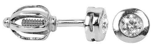 Brilio Náušnice z bílého zlata s krystaly 236 001 00634 07 + 2 měsíce na vrácení zboží
