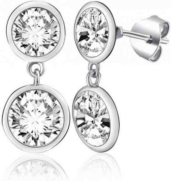 Silvego Stříbrné náušnice se zirkony Lucy JJJE830e + 2 měsíce na vrácení zboží