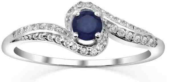 Silvego Stříbrný prsten se safírem Idonea FNJR016sa 54 mm + 2 měsíce na vrácení zboží