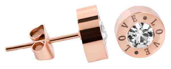 Troli Zamilované bronzové náušnice z oceli Steel + 2 měsíce na vrácení zboží