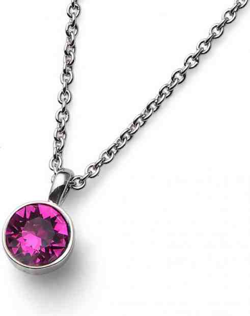 Oliver Weber Náhrdelník s fuchsiovým krystalem Ocean Uno 11740 502 + 2 měsíce na vrácení zboží