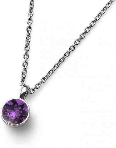 Oliver Weber Náhrdelník s fialovým krystalem Ocean Uno 11740 204 + 2 měsíce na vrácení zboží