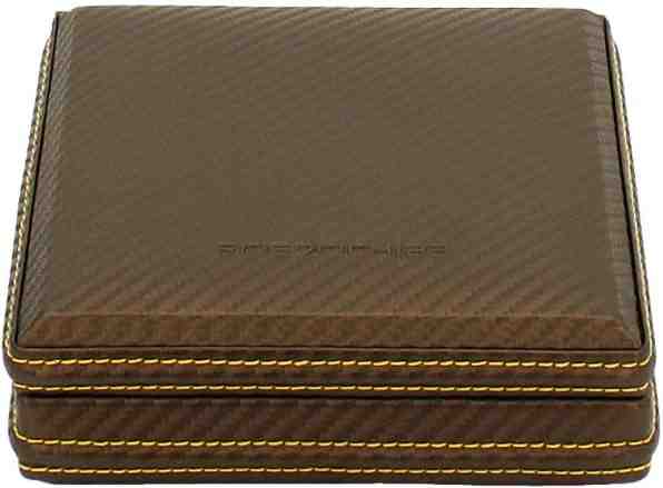 Friedrich Lederwaren Hnědá kazeta na manžetové knoflíčky Carbon 32053-8 + 2 měsíce na vrácení zboží