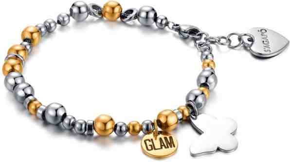 S`Agapõ Slušivý bicolor náramek Happy Glam SHAF04 + 2 měsíce na vrácení zboží