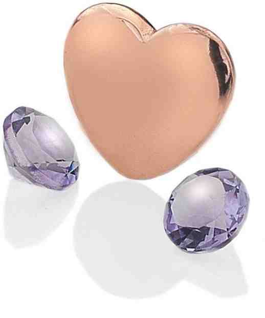 Hot Diamonds Element srdce s ametysty Anais Únor EX133 + 2 měsíce na vrácení zboží