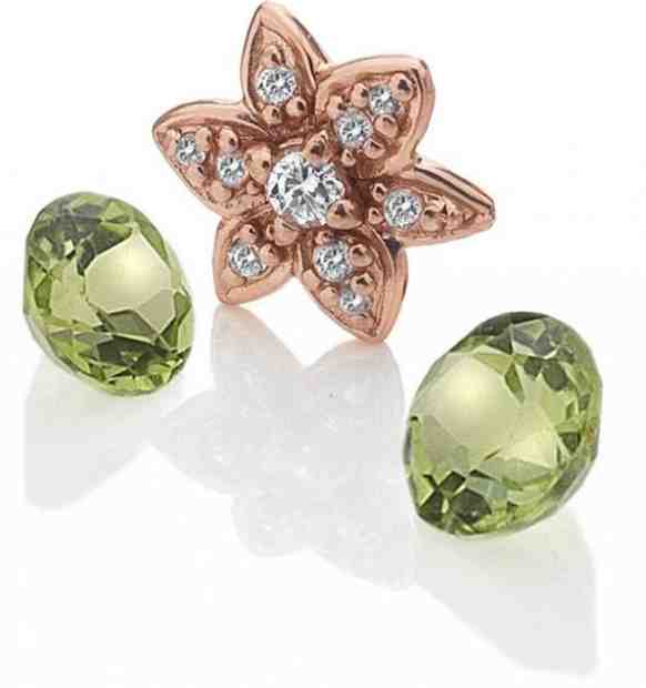 Hot Diamonds Element Květina s peridoty Anais EX207 + 2 měsíce na vrácení zboží