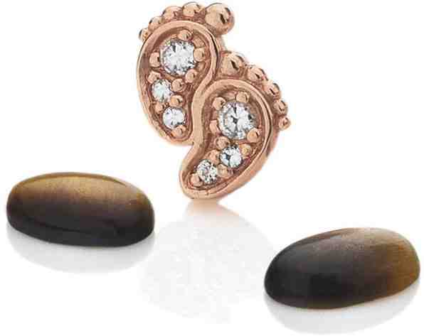 Hot Diamonds Element Ťapičky s tygřími oky Anais EX201 + 2 měsíce na vrácení zboží