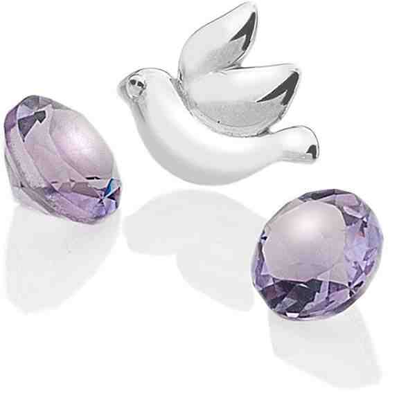 Hot Diamonds Element Holubice s ametysty Anais EX102 + 2 měsíce na vrácení zboží