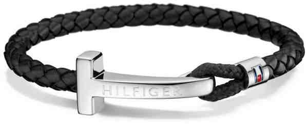 Tommy Hilfiger Černý kožený náramek TH2700868 + 2 měsíce na vrácení zboží