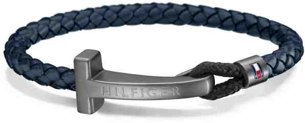 Tommy Hilfiger Modrý kožený náramek TH2700870 + 2 měsíce na vrácení zboží