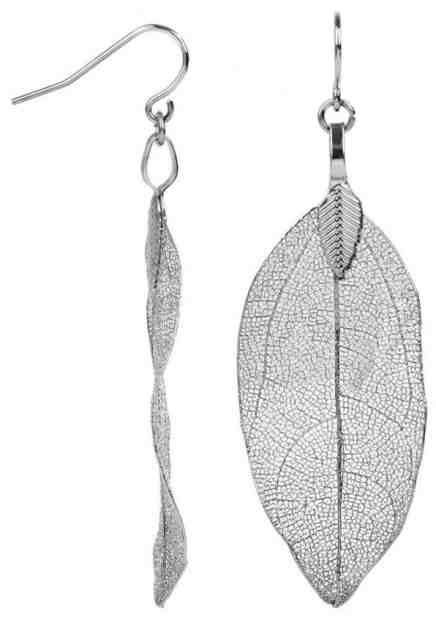 Troli Stříbrné náušnice Vavřínové listy Laurel + 2 měsíce na vrácení zboží