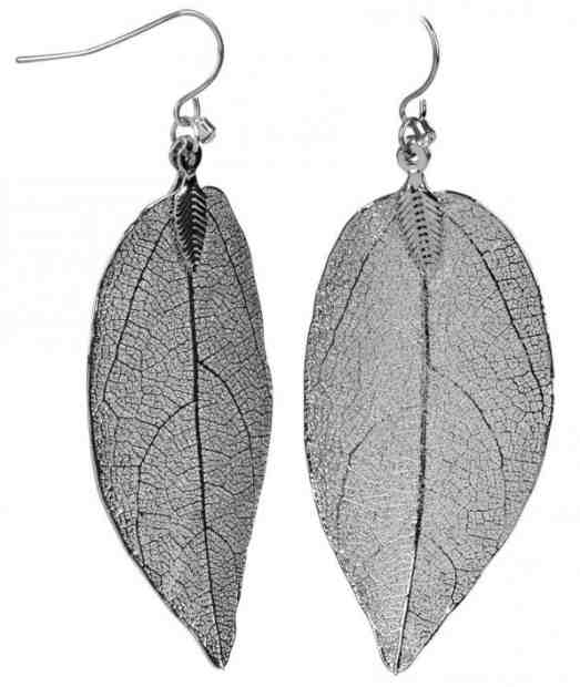 Troli Měděné náušnice Vavřínové listy Laurel + 2 měsíce na vrácení zboží