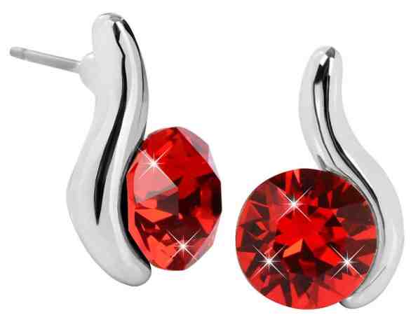 Troli Náušnice Chaton Wave Light Siam + 2 měsíce na vrácení zboží