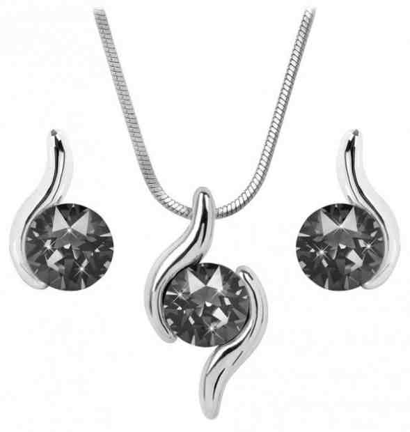 Troli Sada náhrdelníku a náušnic Chaton Wave Silver Night + 2 měsíce na vrácení zboží