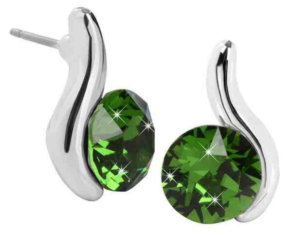 Troli Náušnice Chaton Wave Fern Green + 2 měsíce na vrácení zboží