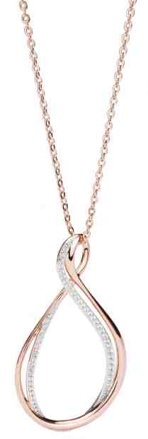 Brosway Náhrdelník bicolor se zirkony Ribbon BBN02 (řetízek, přívěsek) + 2 měsíce na vrácení zboží