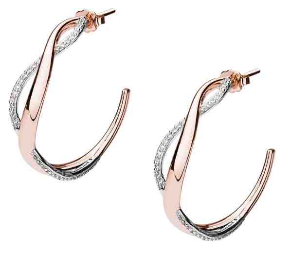 Brosway Náušnice bicolor se zirkony Ribbon BBN22 + 2 měsíce na vrácení zboží