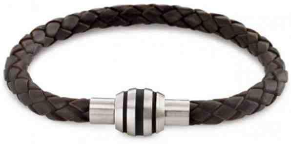 Boccia Titanium Kožený propletený náramek 0347-0921 + 2 měsíce na vrácení zboží