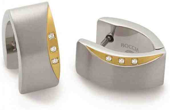 Boccia Titanium Titanové náušnice s pravými diamanty 05002-04 + 2 měsíce na vrácení zboží