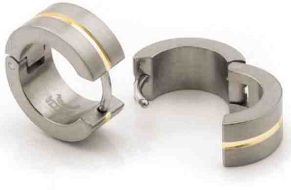 Boccia Titanium Titanové náušnice se zlatým středem 0503-03 + 2 měsíce na vrácení zboží