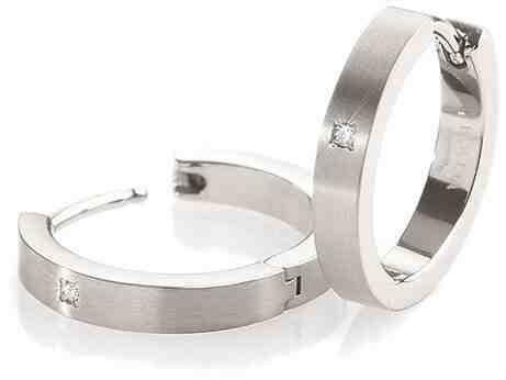 Boccia Titanium Titanové náušnice s pravými diamanty 0577-03 + 2 měsíce na vrácení zboží