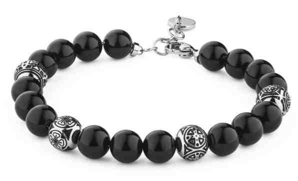 Brosway Korálkový náramek s onyxem Karma BRM14 + 2 měsíce na vrácení zboží