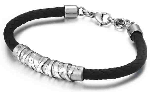 Brosway Pánský černý náramek Stoneage BOG11 + 2 měsíce na vrácení zboží