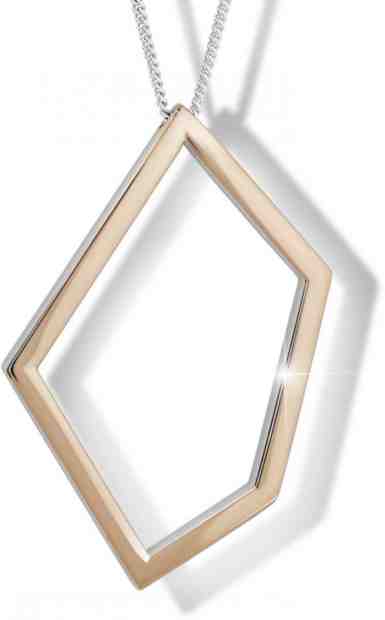 Modesi Stříbrný náhrdelník s bicolor přívěskem M46007 (řetízek, přívěsek) + 2 měsíce na vrácení zboží