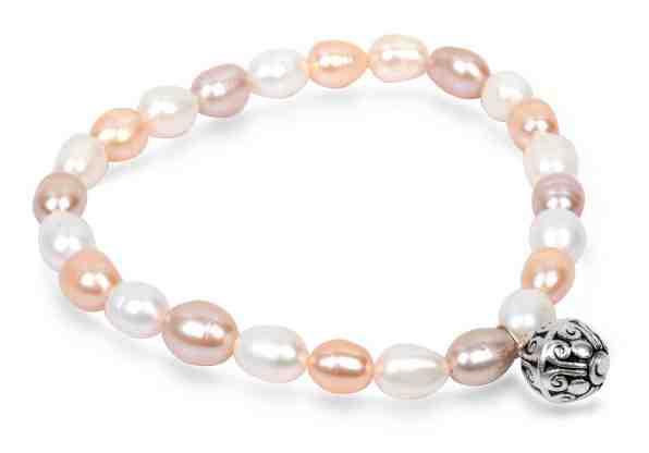 JwL Luxury Pearls Jemný náramek z pravých perel s kovovou ozdobou JL0294 + 2 měsíce na vrácení zboží