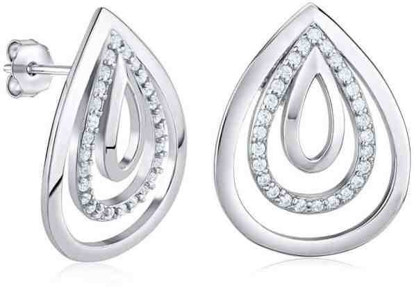 Silvego Stříbrné náušnice Stella se zirkony JJJE133BR + 2 měsíce na vrácení zboží