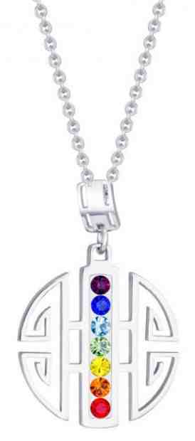 Preciosa Ocelový náhrdelník s barevnými krystaly Keren 7296 70 + 2 měsíce na vrácení zboží