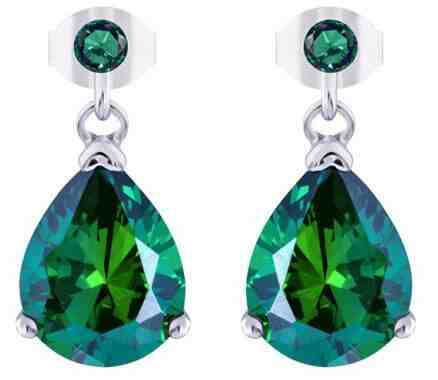 Preciosa Stříbrné náušnice se zirkony Green Tree of Life 5221 66 + 2 měsíce na vrácení zboží