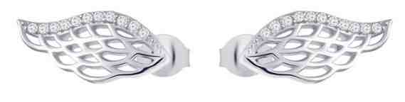 Preciosa Stříbrné náušnice se zirkony Angel Wings 5218 00 + 2 měsíce na vrácení zboží