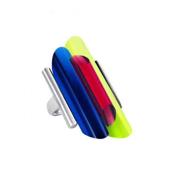 Preciosa Stříbrný otevřený prsten s krystaly Neon Collection by Veronica 6076 70 + 2 měsíce na vrácení zboží