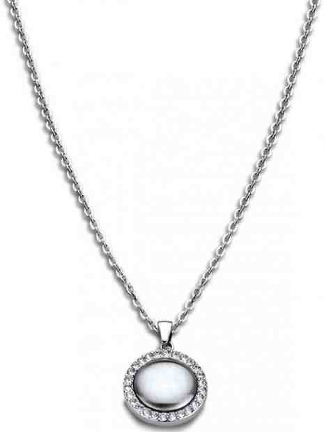 Lotus Style Ocelový náhrdelník s krystaly LS1775-1/1 + 2 měsíce na vrácení zboží