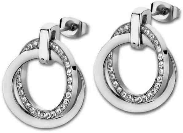 Lotus Style Ocelové náušnice s krystaly LS1780-4/1 + 2 měsíce na vrácení zboží