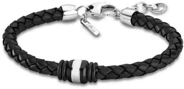 Lotus Style Černý kožený náramek LS1814-2/5 + 2 měsíce na vrácení zboží